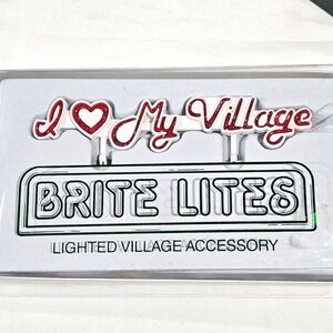 Dept 56 Brite Lites I Heart My Village Lighted Accessory Christmas Decor 5225-6